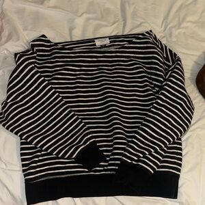 American Eagle Off-the-Shoulder Black and White Top